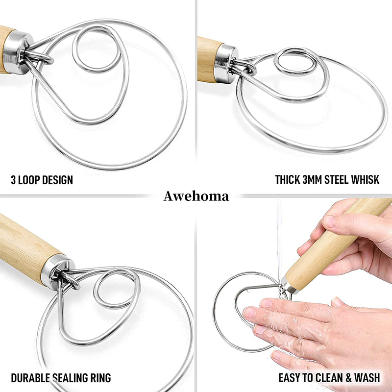 Large Hand Danish Dough Whisk  - огляд і ціна Danish Pancake Pan