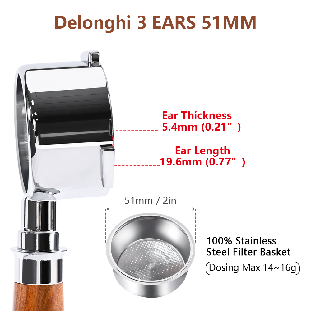 51mm Coffee Bottomless Portafi - огляд і ціна Delonghi Espresso Magnifica